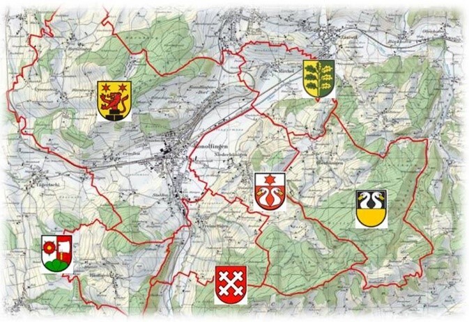 Karte Anschlussgemeinden